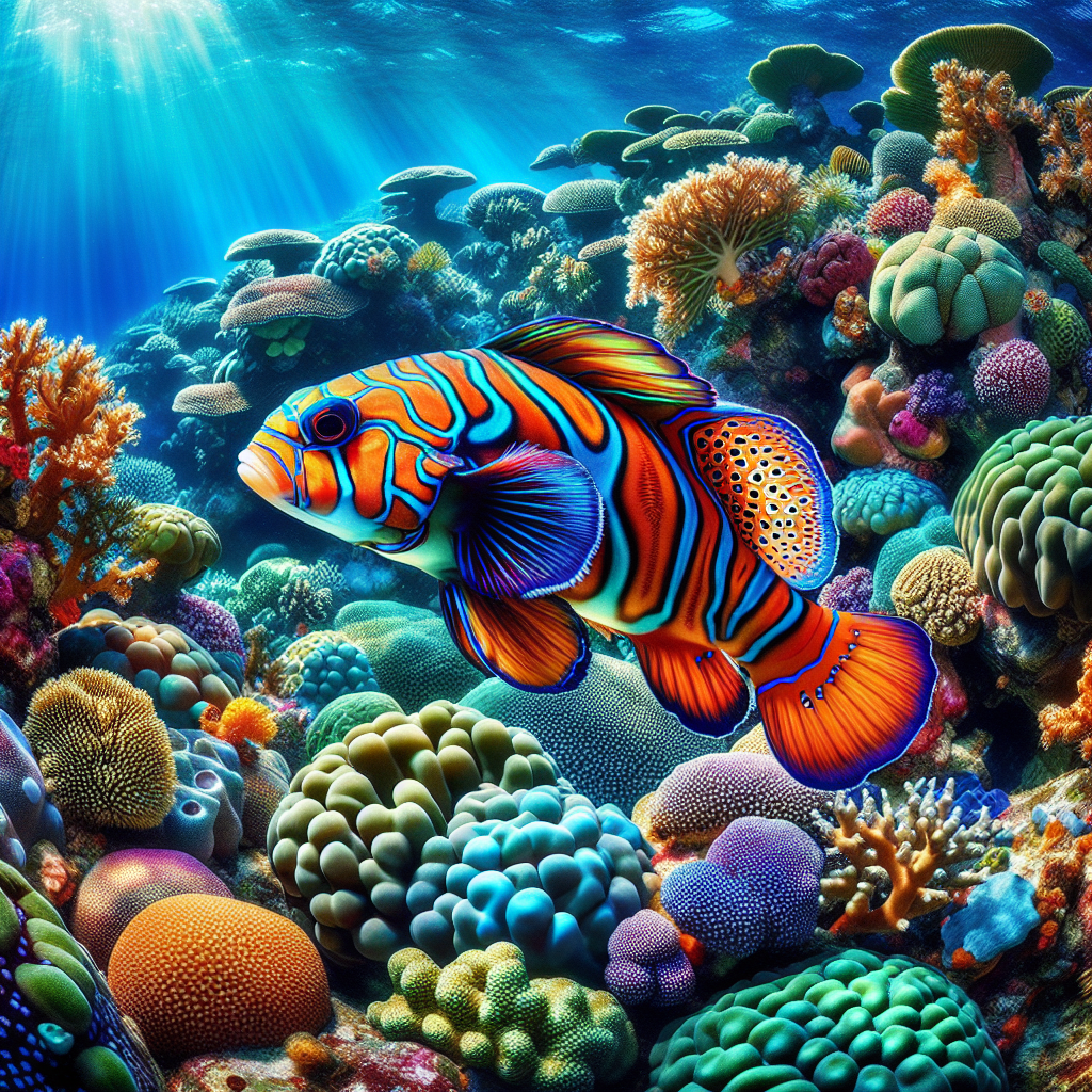 Mandarinfish Underwater Scene